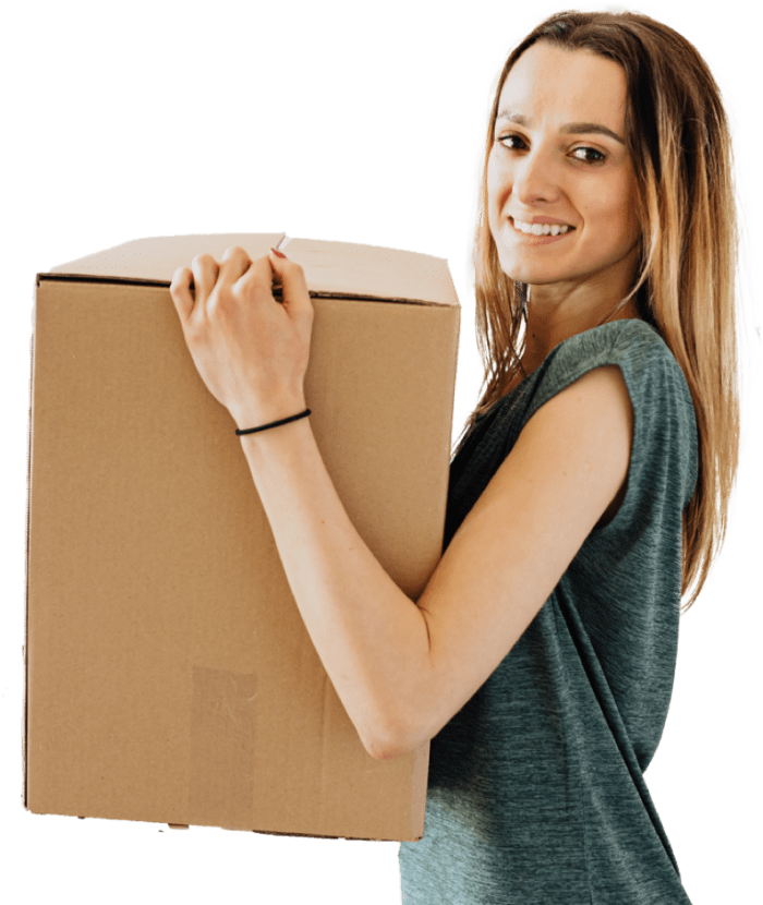 Person carrying a box