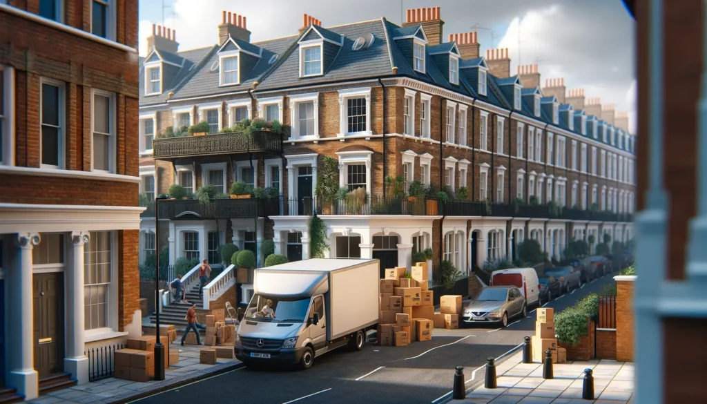 moving van outside a London property