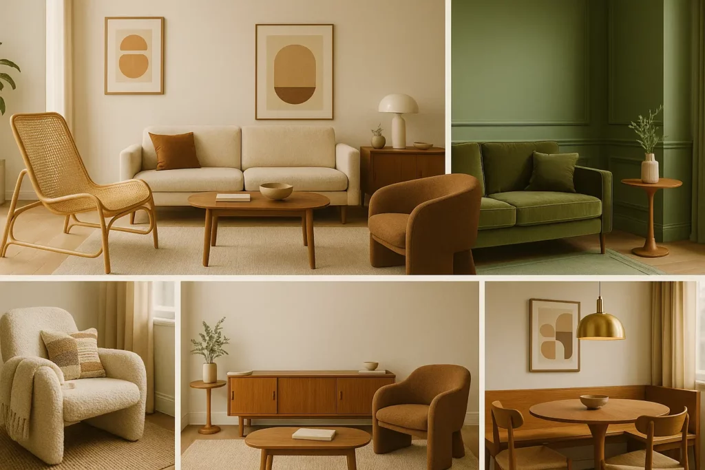 Modernised 70s interior design trends