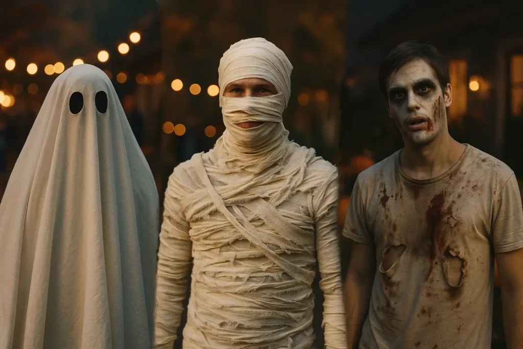 Halloween costumes | Ghost, Mummy and Zombie outfits using everyday items