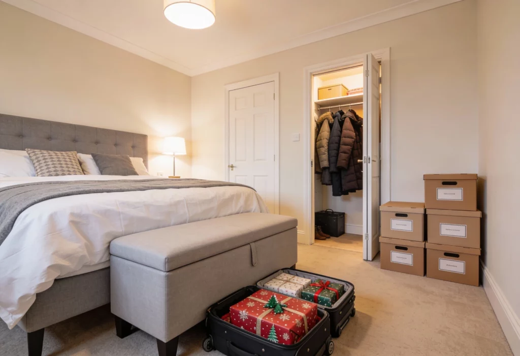 Clever Ways To Hide Christmas Presents | Ottoman, Suitcases, Mislabelled Boxes